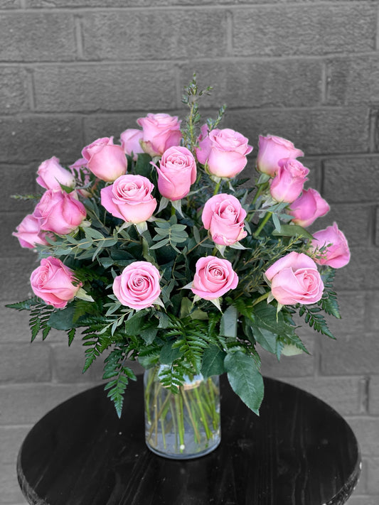 Dozens pink Roses